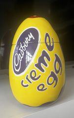 Cadbury Creme Egg Large Cookie Jar Easter Bunny Vintage Retro Collectable