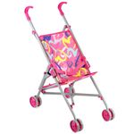 Buggy Stroller Baby Dolls Foldable Pram Pink Doll Pushchair Kids Toy BiBi Doll