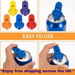 PACK OF 6 COMPLETE COVER EASY TAB OPENER, DRINK CAN PROTECTOR FOR SODA UK