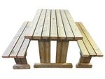 Freestanding Picnic table and bench set, pub bench.