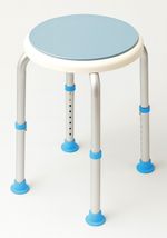 Aidapt Height Adjustable Rotating Shower Stool Indoor Outdoor Max User 135kg