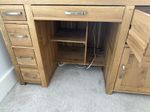 Oak Furniture Land Tokyo solid Oak Desk table 6 drawers excellent condition 
