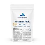 CREATINE HCL 1000mg TABLETS, INCREASE IN STRENGHT, LEAN MUCLE MASS WITHOUT BLOAT