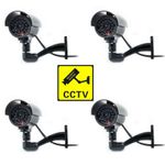Dummy CCTV Camera Outdoor Indoor Fake CCTV Security Cam Imitation Flashing LED