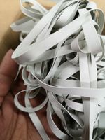 6MM 8MM RUBBER / SWIMWEAR / LEOTARD / LINGERIE  ELASTIC OFF WHITE / DARK GREY