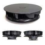 Wind Driven BLACK Van Roof Vent Spinning Fan Low Profile Rotary Dog Horse Air