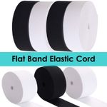 Premium Quality Flat Woven 32-75mm Wide Elastic Band For Waistband Sewing Crafts