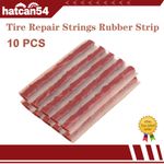 10 Pcs Tyre Puncture Repair Kit Strips Tubeless Tire Plug Car Van Bike Universal