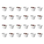 24x Fluted Ramekin White 1oz, 1.5oz, 2oz  Plastic Sauce Pots
