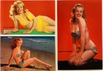 Marilyn Monroe Calendar Postcard 1950s Lusterchrome Set of 3 Lazlo Willinger