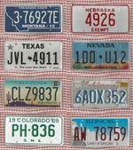 JOB LOT SET OF 8 ROUGH CONDITION AMERICAN LICENSE LICENCE NUMBER PLATES #8