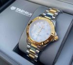 TAG Heuer Aquaracer Ladies Quartz Women's Watch WBD1322.BB0320 Gold Plated