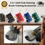 3 in 1 Golf Club Cleaning Brush Groove Cleaner Golf Wedge Putter Ball Tool