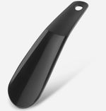 Black Plastic Shoe String Shoe Horn 16cm Lightweight Prevent Damage Back of Shoe