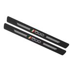 Carbon Fibre Door Sill Guards 2PCS Adhesive Trim Upgrade for Fiat 500