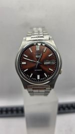 Seiko 5 Automatic  Brown Dial 7019 3170 Excellent Condition Day Date Work 