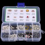 250pcs Tactile Push Button Switch Kit 10 Types Micro Switch Assortment Box