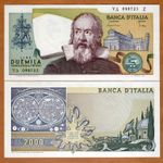Italy, 2000 Lire, L. 1973 (1983), P-103c, UNC Gallileo