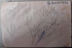 ORIGINAL AUTOGRAPH PAGE 1950’s BISHOP AUKLAND FC Signed by 7