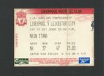 Liverpool v Leicester City 2000-2001 Premier League Ticket 21/10/2000
