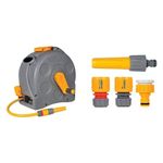 Hozelock Compact Reel 2415 With 25m Hose & Fittings Free Standing/Wall Mounted