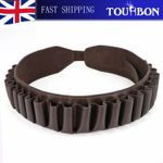 TOURBON Leather Hunting Shotgun Cartridge Waist Belt 12GA Shell Carrier Holder