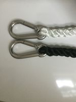 Boat painter, bow rope, stainless, carabiner, for dinghies, jet skis, horse lead
