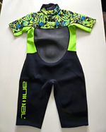 Animal Kids Neoprene Shortie Wetsuit 11-12 Years Black/Green