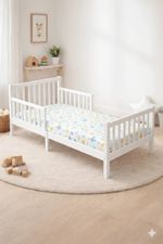 Wooden Junior Classic Toddler Bed Bedroom Furniture White New