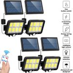 4PACK Solar Power LED PIR Motion Sensor Wall Light Security Outdoor Garden Flood