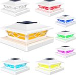 2-16x Solar Post Cap Lights Outdoor Garden Landscape Fence Deck Lamp 2 Modes