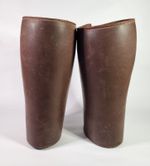 Vintage Brown Leather Gaiters Buckle Equestrian Reinactment Prop Larp