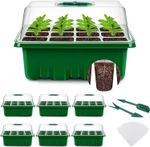 6Pack 72 Cells Propagator Growing Thicken Seedling Starter Growing Trays w/ Lids