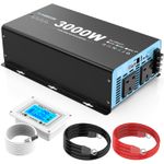 3000W 6000W Pure Sine Wave Inverter Power Converter 24V 240V Truck Boat Remote