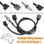 Front Headlight Wiring Connector Harness For Mazda 2014-2018 Mazda3 BHN1-51-0K6A