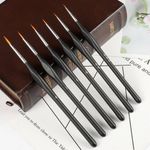 Extra Fine Detail Paint Brushes Set of 6 Art Miniatures Model Maker Warhammer