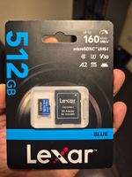 Lexar Blue Series 512GB micro SDXC UHS-I Memory Card with SD Adapter V30 U3 A2