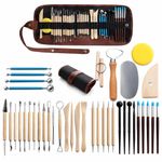 40X Ceramic Clay Sculpting Tools with Plastic and Wood Handles for Pottery