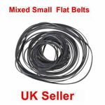 50 Pcs Approx Cassette Tape Belt Mixed Common Sizes 40-135mm, 2mm Flat UK SELLER
