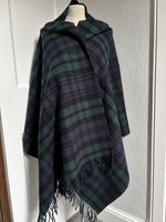 100% Pure New Wool Large Black Watch Tartan Thick Woven Stole / Shawl 190x70cm