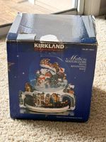 Kirkland Signature Musical Waterglobe Revolving Base Santa Train Snow Globe Box