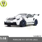 1/18 Porsche 911 992 GT3 RS 2022 Norev 187353 Weissach Pack Diecast Model Car
