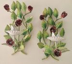 Flambeau Antique Florentine Lamierino Candlestick Sconce