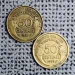 1931 & 1938 France 50 Centimes 1/2 Half Franc Vintage Copper-Aluminium ø 18mm