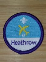 UK Scouting Scout Activity Badge Air Activities 3 HEATHROW OLD LOGO 