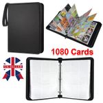 1080 Pocket Trading Card Binder Holder Double Sided Zip Folder Album Book 9 Slot