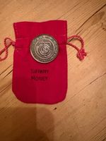 Vintage Tiffany & Co. $25 Sterling Silver "Tiffany Money" Token w/ Red felt bag