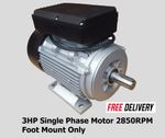 3HP SINGLE-PHASE ELECTRIC MOTOR 3 HP 2.2 KW 2850 RPM B3 FOOT MOUNT