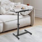 Mobile Standing Desk Rolling Laptop Table Adjustable Hospital & Home Bed Table