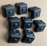 8 x Speaker Corner Protector or Guitar Amplifier Black Plastic Stackable Design